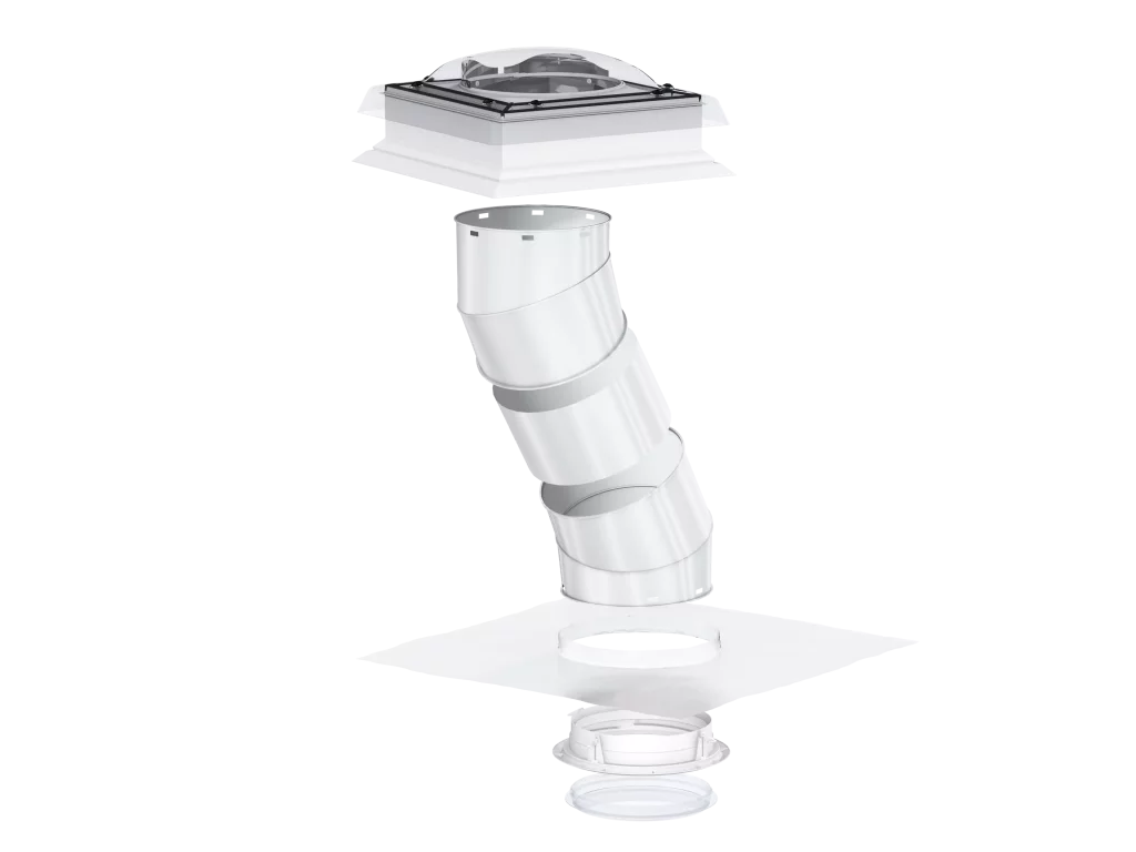 Světlovod s pevným tubusem VELUX TCR pro ploché střechy, 35 cm průměr