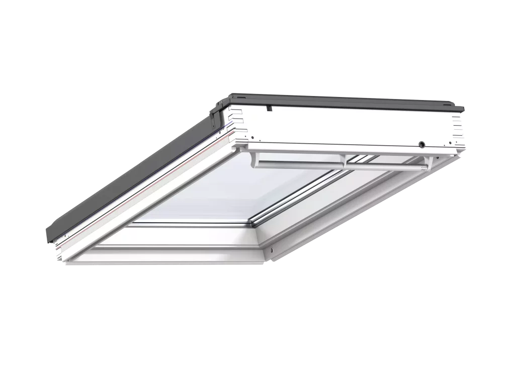 Střešní okno VELUX GBL s horním ovládáním pro střechy s nízkým sklonem