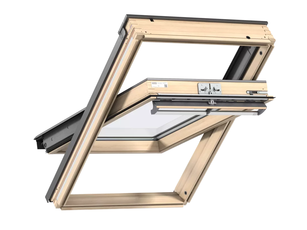 Kyvné střešní okno s horním ovládáním tlumící hluk VELUX GGL!